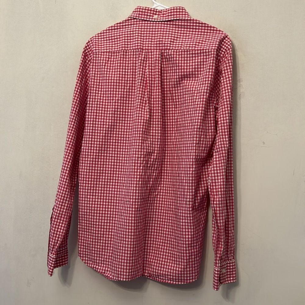 Brooks Brothers Pink White Checkered Button Down Cotton Shirt Size L EUC - Picture 6 of 10